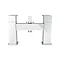 Monza Waterfall Bath Shower Mixer Taps + Shower Kit  In Bathroom Large Image