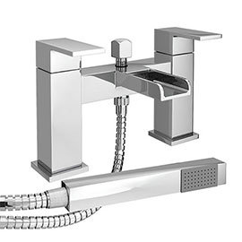 Monza Waterfall Bath Shower Mixer Taps + Shower Kit Medium Image