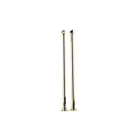 Waterfeed Pipes for Use with Roll Top Baths 600mm x 22mm - Antique Gold Large Image