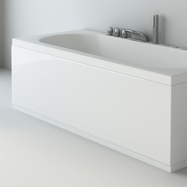 Gloss White 2-Piece Front Bath Panel