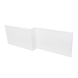 Waterproof White L-Shaped Front Bath Panel - 1700mm