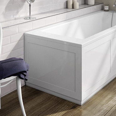 Waterproof White Shaker Style End Bath Panel & Plinth