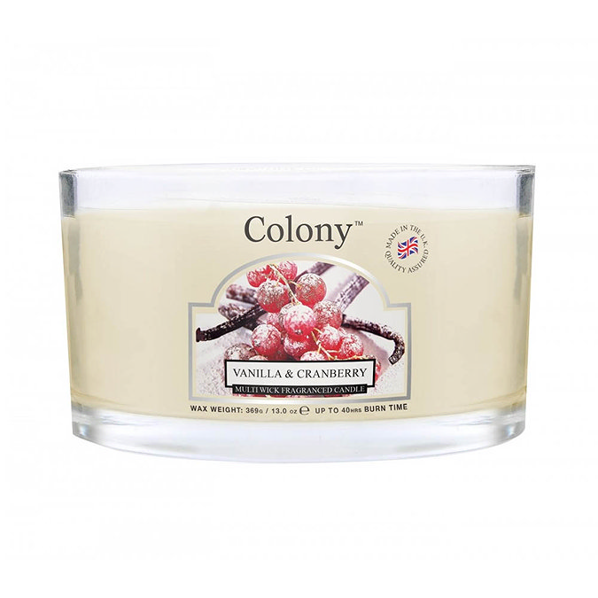 Wax Lyrical Colony Vanilla & Cranberry Multi-Wick Scented Candle Large Image