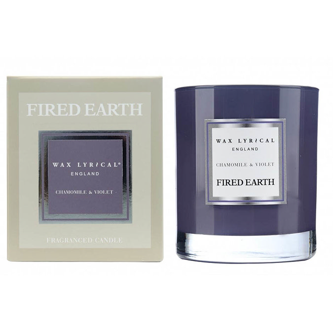 Wax Lyrical Fired Earth Chamomile & Violet Boxed Glass Scented Candle Large Image