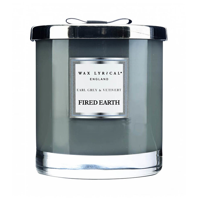 Wax Lyrical Fired Earth Earl Grey & Vetivert Large 2 Wick Scented Candle Large Image