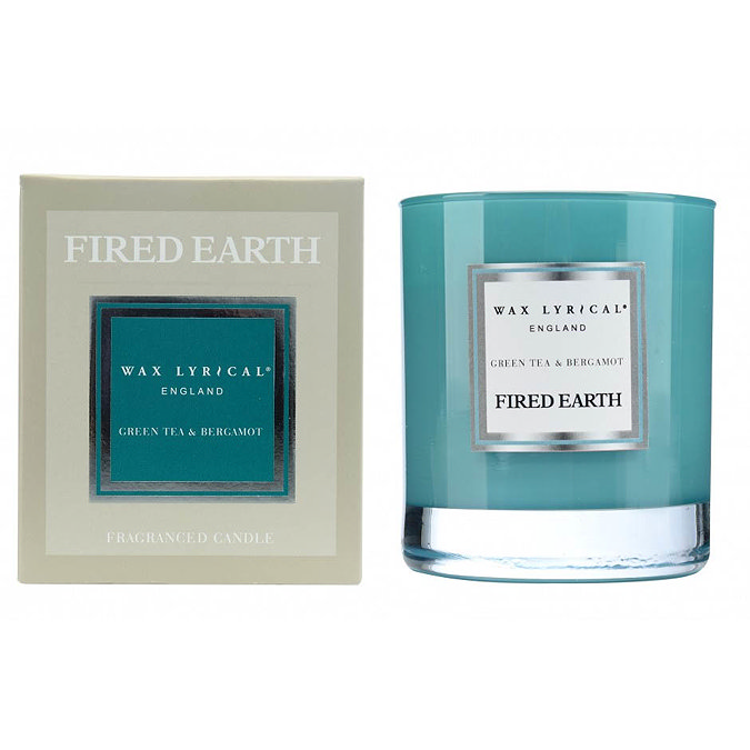 Wax Lyrical Fired Earth Green Tea & Bergamot Boxed Glass Scented Candle Large Image