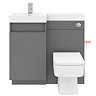 Top WC Front Panel for Arezzo 900mm Gloss Grey Combination Bathroom Suite Unit