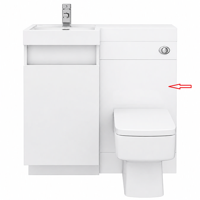 Top WC Front Panel for Arezzo 900mm Gloss White Combination Bathroom Suite Unit