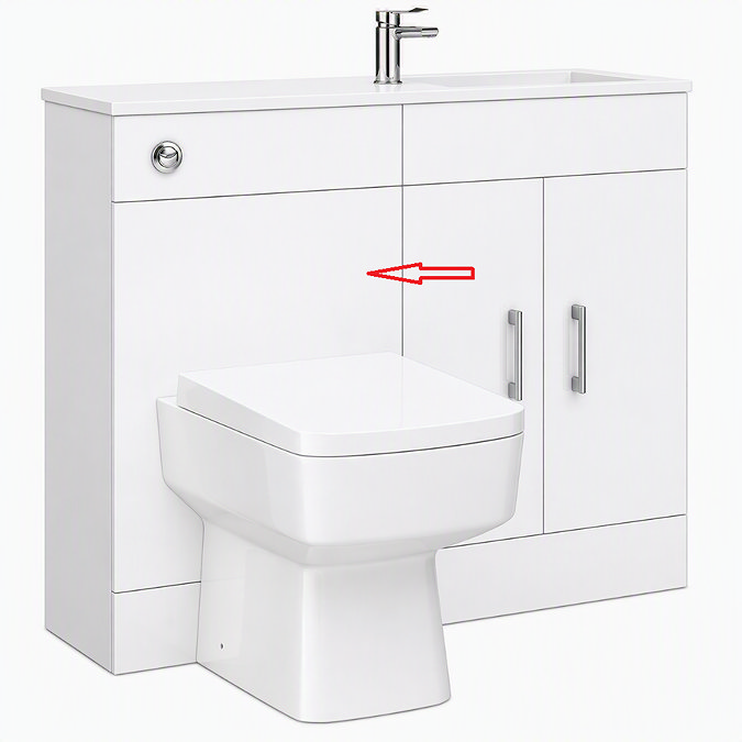 WC Front Panel for Valencia 1000mm Slimline Combination WC Unit