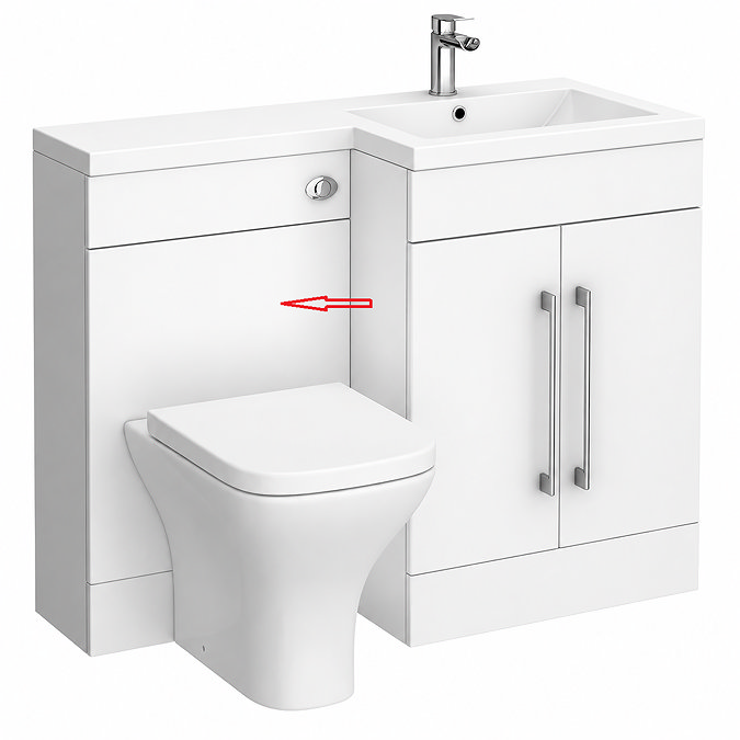 WC Front Panel for Valencia 900/1100mm White Gloss WC Unit
