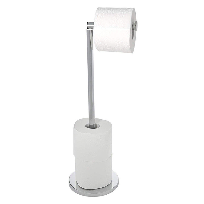 Wenko 2-in-1 Stainless Steel Freestanding Toilet Paper Holder - 19637100 Large Image