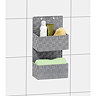 Wenko Adria Grey 2 Tier Hanging Bathroom Organizer - 22072100  Standard Large Image