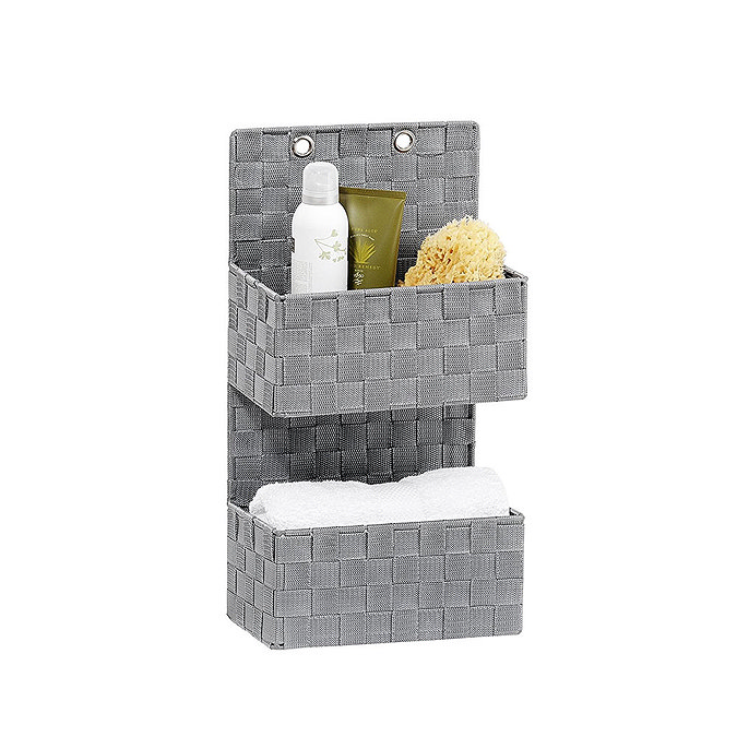 Wenko Adria Grey 2 Tier Hanging Bathroom Organizer - 22072100  additional Large Image