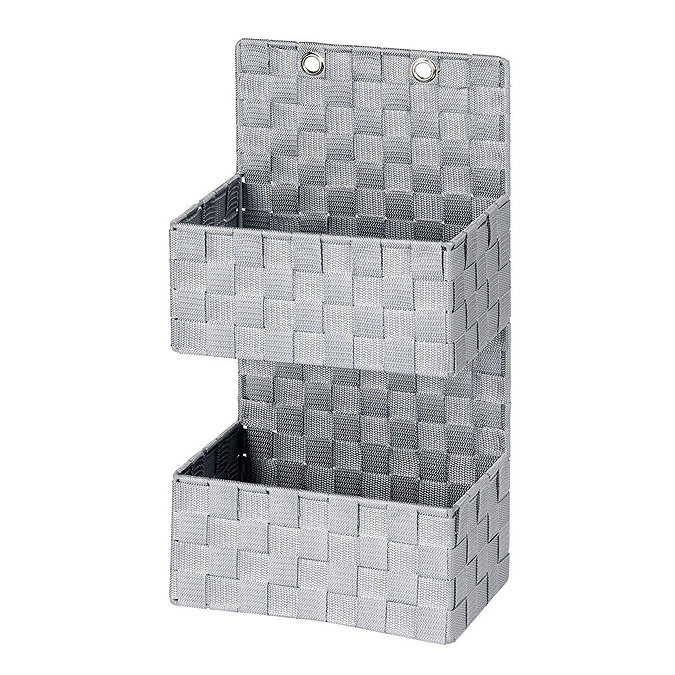 Wenko Adria Grey 2 Tier Hanging Bathroom Organizer - 22072100 Large Image