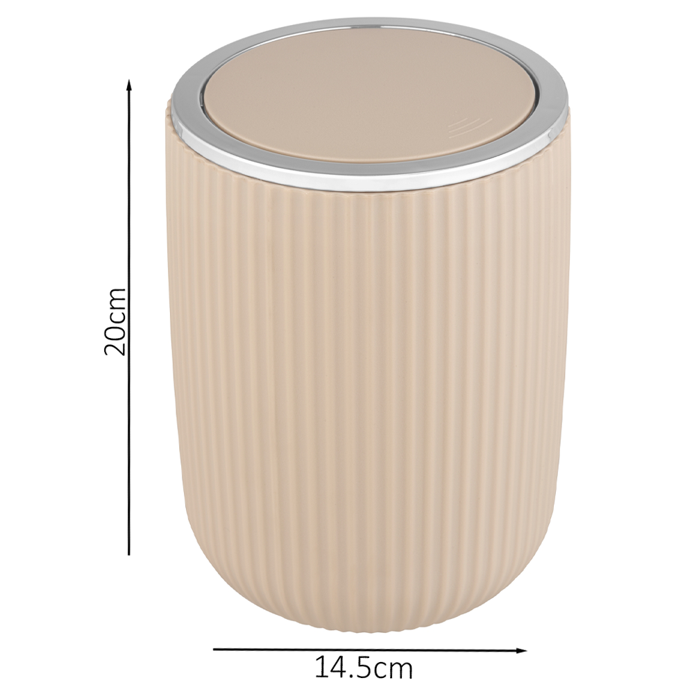 Wenko Agropoli 2L Swing Cover Bin - Beige
