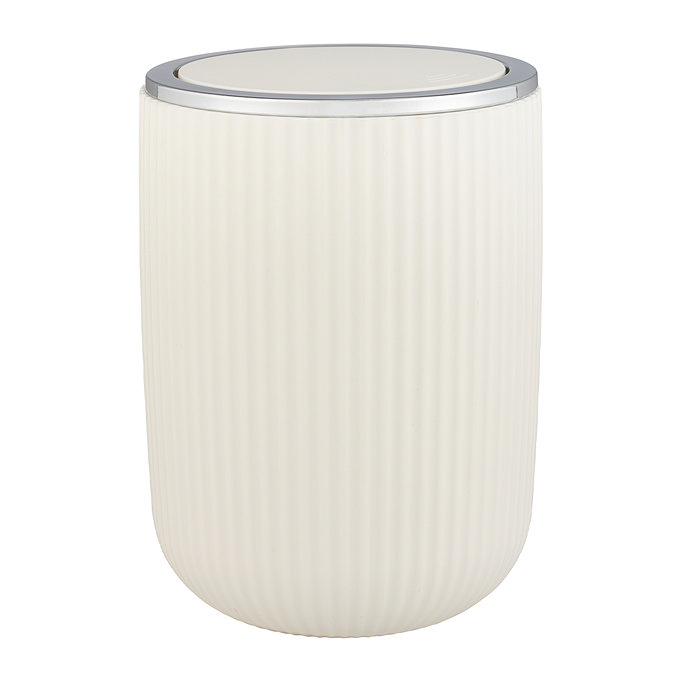 Wenko Agropoli 2L Swing Cover Bin - Cream White