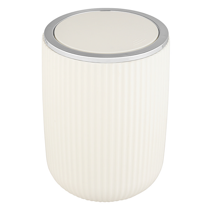 Wenko Agropoli 2L Swing Cover Bin - Cream White