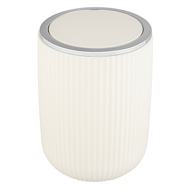 Wenko Agropoli 2L Swing Cover Bin - Cream White