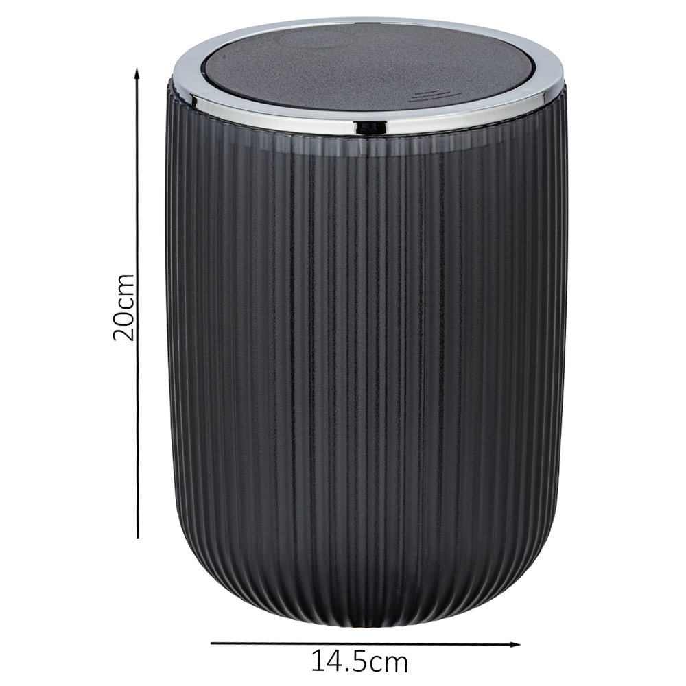 Wenko Agropoli 2L Swing Cover Bin - Grey