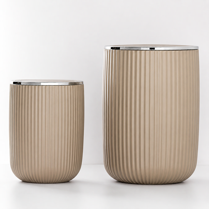 Wenko Agropoli 5.5L Swing Cover Bin - Beige