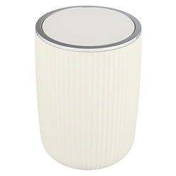 Wenko Agropoli 5.5L Swing Cover Bin - Cream White
