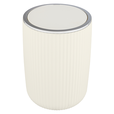 Wenko Agropoli 5.5L Swing Cover Bin - Cream White