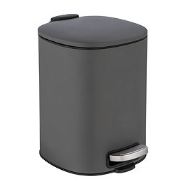 Wenko Alassio 5L Pedal Bin - Grey