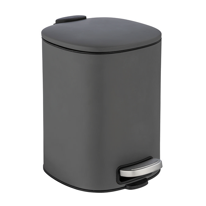 Wenko Alassio 5L Pedal Bin - Grey