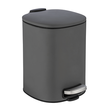 Wenko Alassio 5L Pedal Bin - Grey