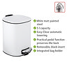 Wenko Alassio 5L Pedal Bin - White