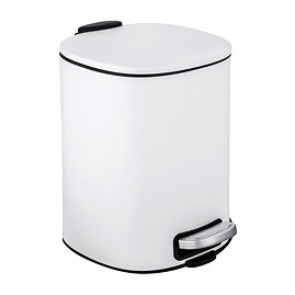 Wenko Alassio 5L Pedal Bin - White