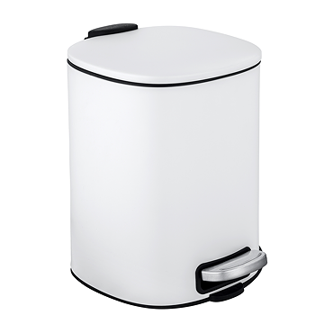 Wenko Alassio 5L Pedal Bin - White