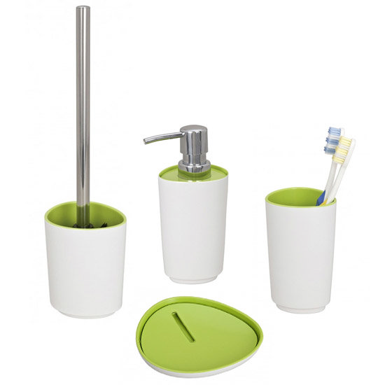 Wenko Alcamo Green Bath Accessories Set at Victorian Plumbing UK