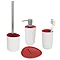 Wenko Alcamo Red Bath Accessories Set Large Image