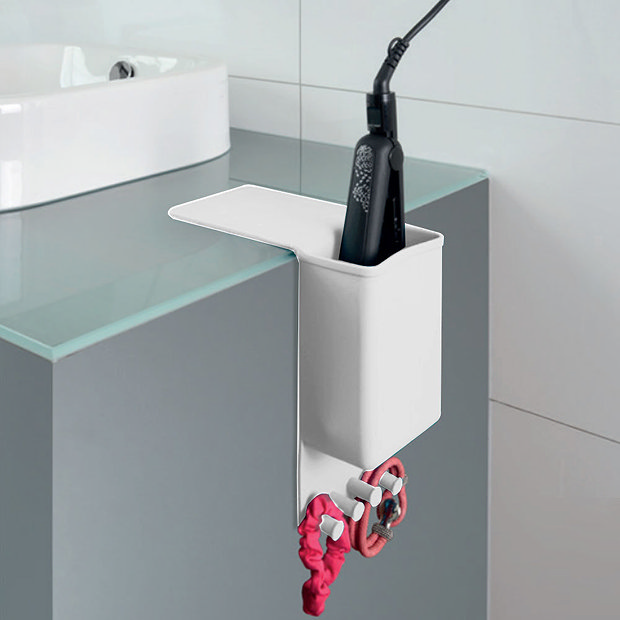 Wenko Ampio White Hair Straightener Holder 23486100 Victorian