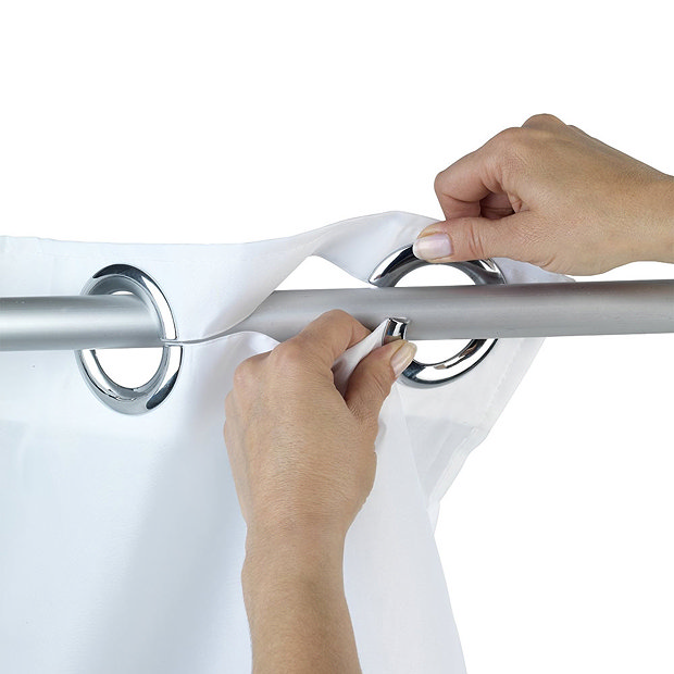 Wenko Astera Flex Polyester Shower Curtain Victorian Plumbing.co.uk