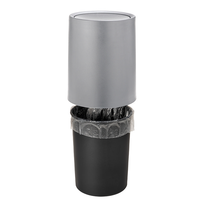 Wenko Atri 6 Litre Swing Cover Bin - Grey
