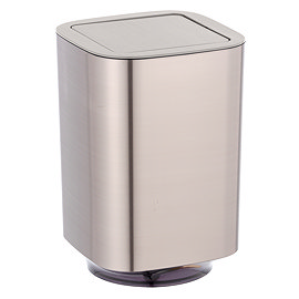 Wenko Auron 5.5 Litre Swing Cover Bin - Silver