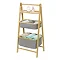 Wenko Bahari Bamboo Foldable Shelf Unit with 2 Baskets - 62214100 Large Image