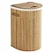 Wenko Bamboo Back To Wall Laundry Bin - 62015100 Profile Large Image