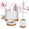 Wenko Bamboo Ceramic Bathroom Accessories Set Profile Large Image