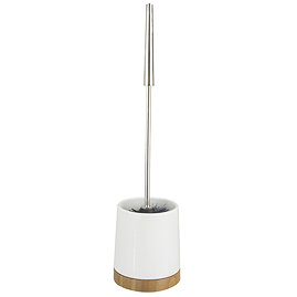 Wenko Bamboo Ceramic Toilet Brush & Holder - 17676100 Large Image