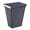 Wenko Bamboo Laundry Bin - Dark Blue - 22102100 Large Image