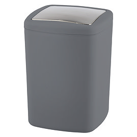 Wenko Barcelona 8.5L Swing Cover Bin - Anthracite