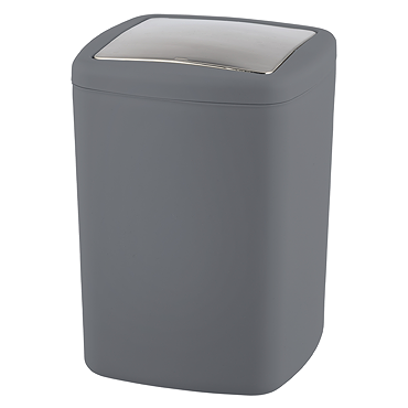 Wenko Barcelona 8.5L Swing Cover Bin - Anthracite