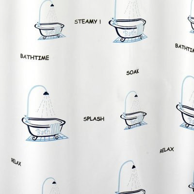 Wenko Bathtub PEVA Shower Curtain - W1800 x H2000mm - 19143100 Profile Large Image