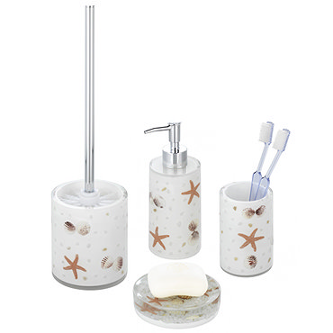 Wenko Beach Bathroom Accessories Set - White Profile Large Image