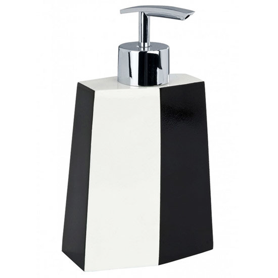 Wenko Bicolour Soap Dispenser - Black/White - 19960100 Large Image