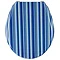 Wenko Blue Stripes Duroplast Toilet Seat - 17418100 Large Image