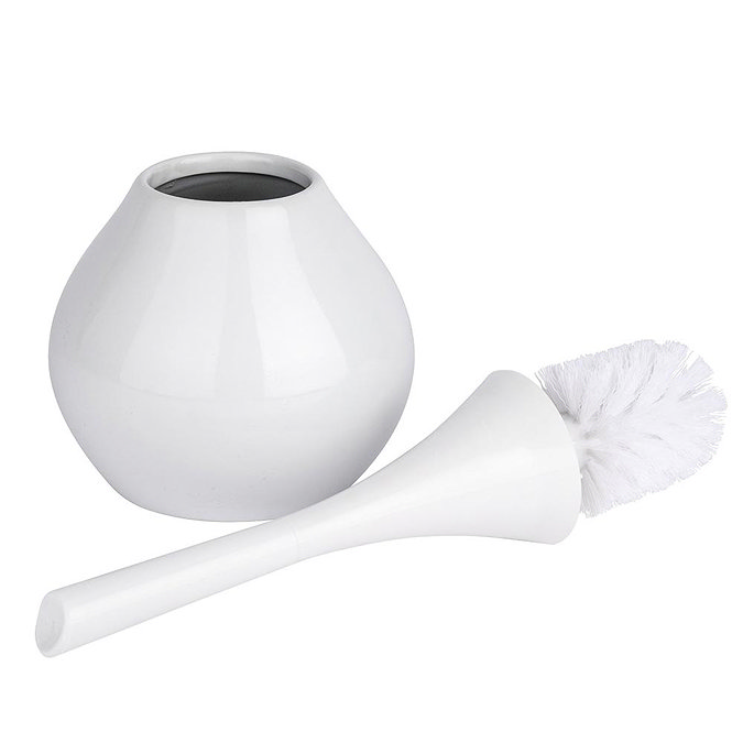 Wenko Bottle White Toilet Brush - 22037100 Profile Large Image